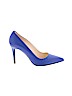 Fendi 100% Leather Blue Heels Size EU 37 - photo 1