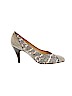 Bally 100% Snakeskin Gray Heels Size 9 - photo 1