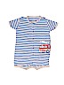 Carter's 100% Cotton Stripes Blue Short Sleeve Outfit 6-9 MO / 9 MO - photo 1