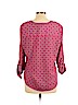 Croft & Barrow 100% Polyester Pink Long Sleeve Blouse Size L (petite) - photo 2