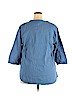 Lane Bryant 100% Cotton Blue 3/4 Sleeve Top Size 18 - 20 Plus - photo 2