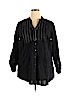 Style&Co 100% Cotton Black Long Sleeve Button-Down Shirt Size 20 - photo 1