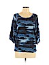 MICHAEL Michael Kors 100% Lyocell Blue 3/4 Sleeve Top Size L - photo 1