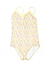 Sunuva Floral Yellow One Piece Swimsuit Size 9-10 - photo 1