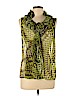 Doncaster 100% Silk Green Short Sleeve Silk Top Size 12 - photo 1