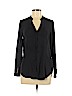 H&M 100% Polyester Black Long Sleeve Blouse Size 6 - photo 1