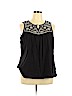 SONOMA life + style 100% Cotton Black Sleeveless Blouse Size XL - photo 1