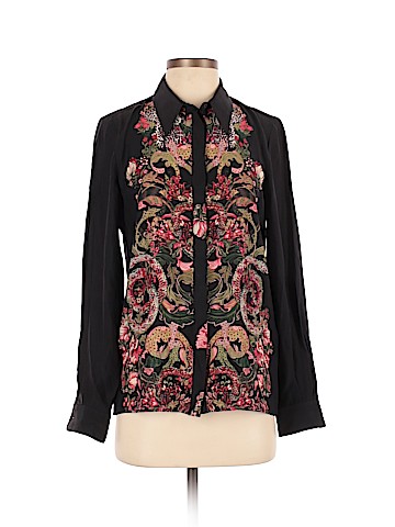 Roberto Cavalli Long Sleeve Silk Top (view 1)