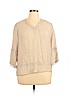 Zac & Rachel Tan 3/4 Sleeve Blouse Size XL (petite) - photo 1