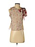 W by Worth Tan Sleeveless Silk Top Size 0 - photo 1