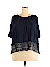 Catherines 100% Rayon Blue 3/4 Sleeve Blouse Size 2X - photo 1