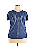 Fever Blue Short Sleeve Top Size XXL - photo 1