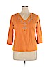 Zenergy by Chico's Orange 3/4 Sleeve Top Size XL (3) - photo 1