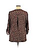 West Kei 100% Polyester Brown 3/4 Sleeve Blouse Size XL - photo 2