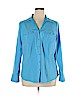 Lane Bryant Blue Long Sleeve Button-Down Shirt Size 14 - 16 Plus - photo 1