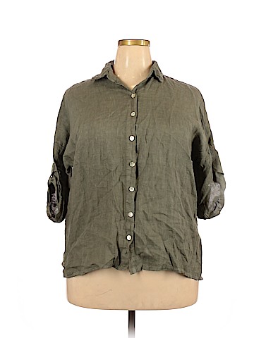 Assorted Brands 3/4 Sleeve Button-Down Shirt (view 1)