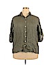 Assorted Brands 100% Linen Green 3/4 Sleeve Button-Down Shirt Size XXL - photo 1