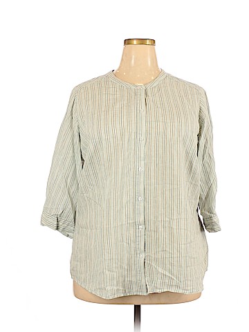 Lane Bryant 3/4 Sleeve Button-Down Shirt (view 1)