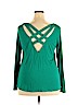 ELOQUII Green Long Sleeve Top Size 18 - 20 Plus - photo 2
