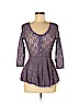 Free People Purple 3/4 Sleeve Blouse Size XS - photo 1
