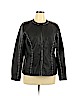 Roz & Ali 100% Polyurethane Black Faux Leather Jacket Size 1X - photo 1