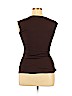 Classiques Entier Brown Short Sleeve Silk Top Size XL - photo 2