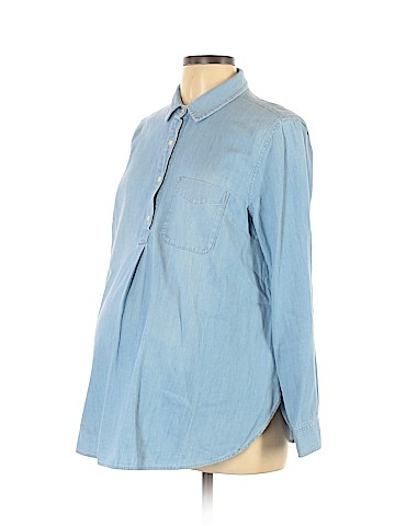 Old Navy - Maternity Long Sleeve Button-Down Shirt (view 1)