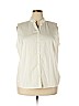 Cj Banks White Sleeveless Button-Down Shirt Size 2X - photo 1