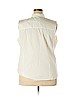 Cj Banks White Sleeveless Button-Down Shirt Size 2X - photo 2