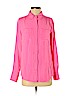 J. Crew Collection 100% Silk Pink Long Sleeve Silk Top Size 2 - photo 1