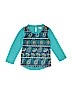 Speechless 100% Polyester Print Blue 3/4 Sleeve Top Size S (kids) - photo 1