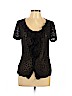 Armani Collezioni Black Short Sleeve Blouse Size 12 - photo 1