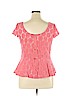 Xhilaration Pink Short Sleeve Blouse Size XL - photo 2