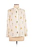 H&M 100% Polyester Ivory Long Sleeve Blouse Size 6 - photo 1