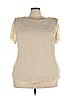 Lady Dorby 100% Polyester Tan Short Sleeve Blouse Size 24 - photo 1