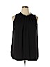 Ann Taylor 100% Polyester Black Sleeveless Blouse Size XXL - photo 1