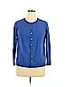 August Silk Blue Cardigan Size 1X - photo 1