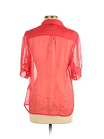 DKNY Short Sleeve Silk Top (view 2)