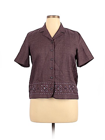 Alfred Dunner Short Sleeve Button-Down Shirt (view 1)