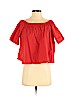 H&M 100% Cotton Red Short Sleeve Blouse Size 4 - photo 1