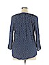 Counterparts 100% Polyester Blue 3/4 Sleeve Blouse Size XL - photo 2