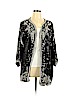 Jewel Queen 100% Silk Black Silk Cardigan Size XL - photo 1