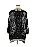 Jewel Queen 100% Silk Black Silk Cardigan Size XL - photo 2