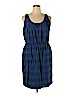 Ann Taylor LOFT 100% Polyester Blue Casual Dress Size XL - photo 1