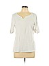 Ellen Tracy 100% Cotton White Short Sleeve Top Size L - photo 1