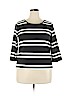 Emma James 100% Cotton Black 3/4 Sleeve Top Size 2X - photo 1