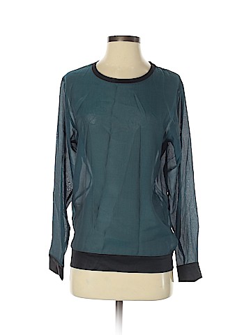 HELMUT Helmut Lang Long Sleeve Silk Top (view 1)