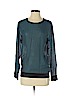 HELMUT Helmut Lang 100% Silk Blue Long Sleeve Silk Top Size S - photo 1