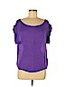 Alice + Olivia 100% Polyester Purple Short Sleeve Blouse Size M - photo 1
