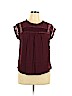 Daniel Rainn 100% Rayon Burgundy Short Sleeve Blouse Size XL (petite) - photo 1